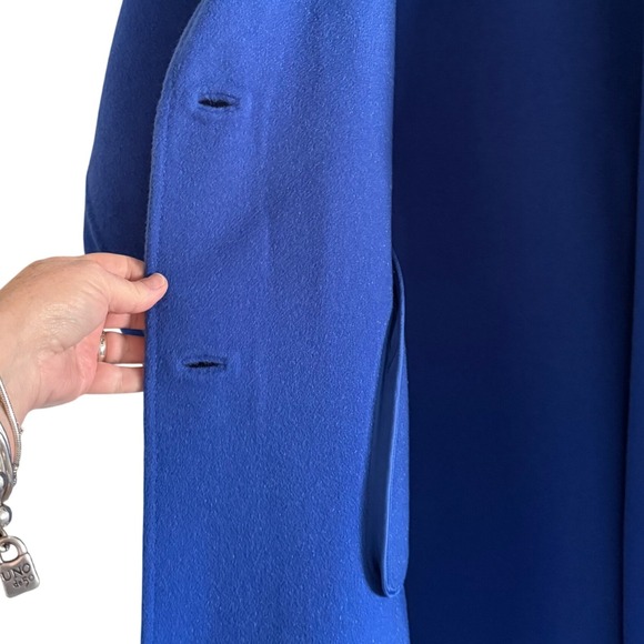 Lafayette 148 Galaxy Blue Cashmere Oversized Two Button Car Coat Small‎ - Picture 13 of 15